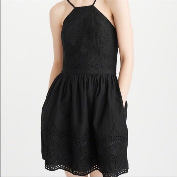 Abercrombie & Fitch High Neck Eyelet Dress - Picture 3 of 9
